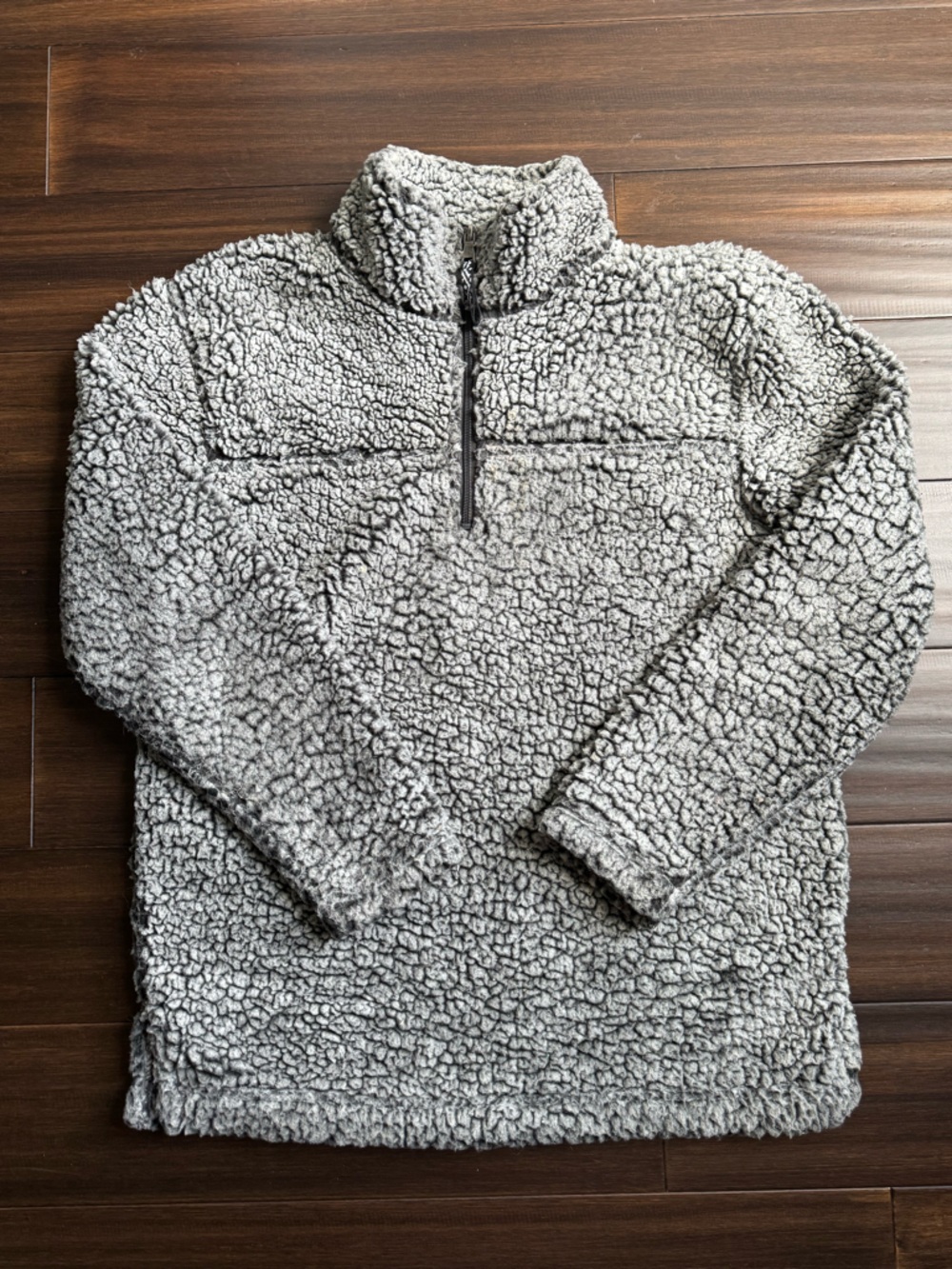 Cozy Sherpa Half-Zip Pullover Jacket - Heather Gray